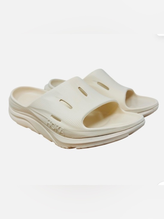 Hoka Shoes - Hoka One One Ora Recovery Slide Cream Beige Sandals Size 7